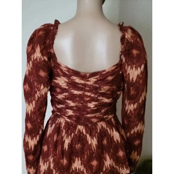 House of Harlow 1960 boho ruffle tiered long sleeve dress size medium - Picture 6 of 11